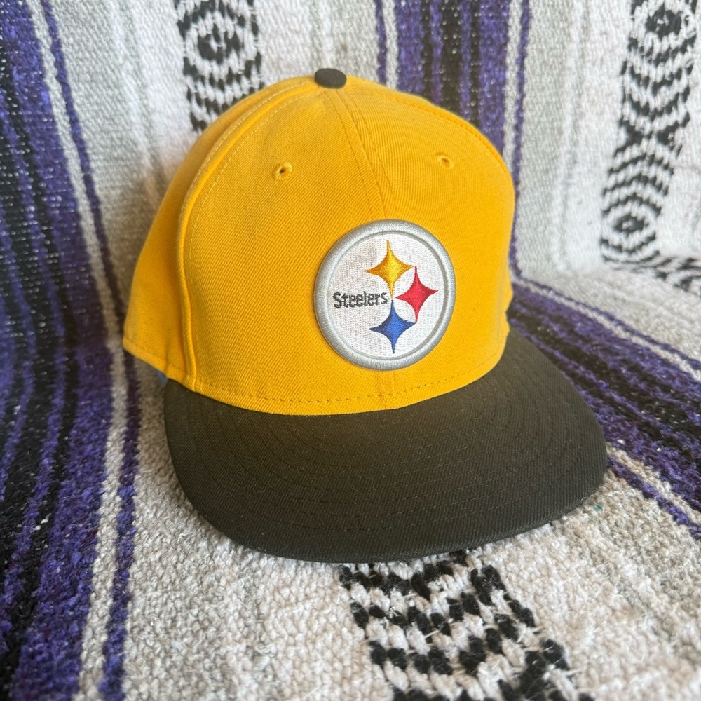 New Era Pittsburg Steelers Hat Cap 59fifty 7 5/8 Football NFL